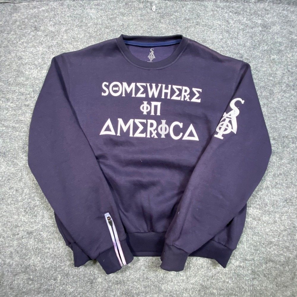 SIA Collective Somewhere In America Purple Graphic Sweatshirt Mens‎ 4XL Zipper
